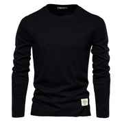 Men's Long Sleeve Top - Solid Crew Neck