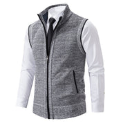 Men's Gilet - Stand Collar with Full Zip Fastening
