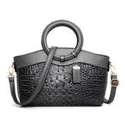 Women's Luxury Crocodile Motif Handbag - Spacious & Secure