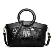 Women's Luxury Crocodile Motif Handbag - Spacious & Secure