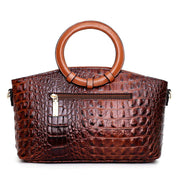Women's Luxury Crocodile Motif Handbag - Spacious & Secure