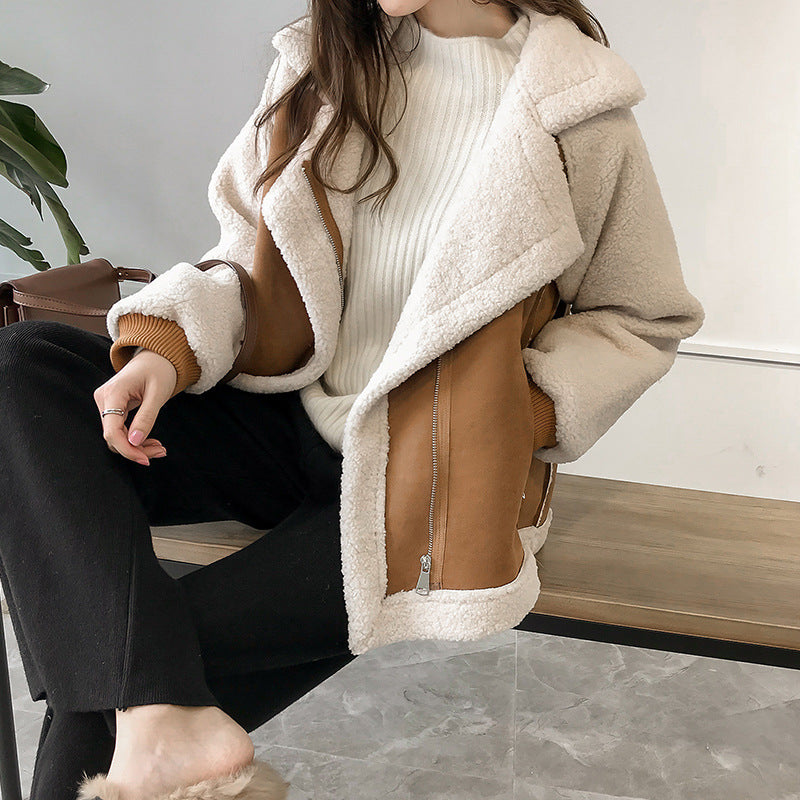 Women's Suede Winter Coat - Stylish & Cosy Outerwear