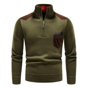 Men's Jumper - High Collar with Quarter-Zip