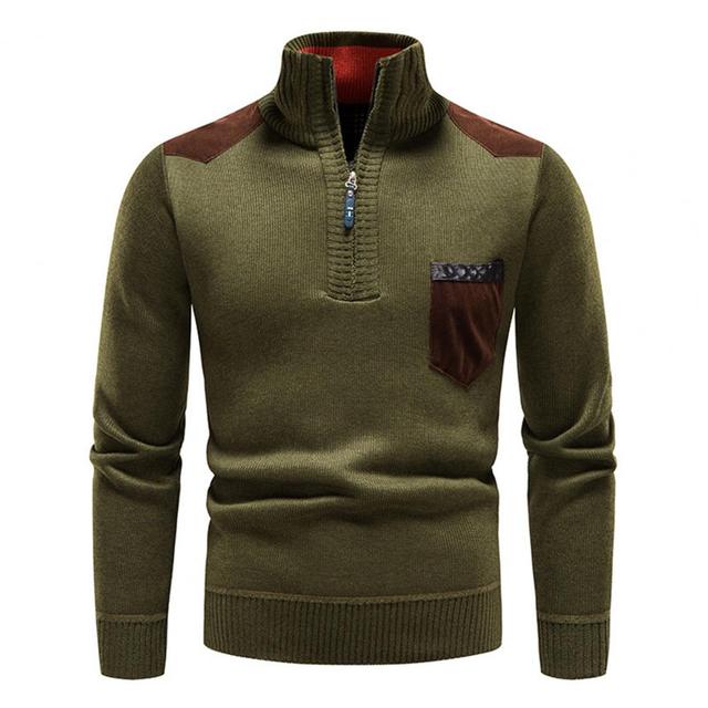 Men's Jumper - High Collar with Quarter-Zip