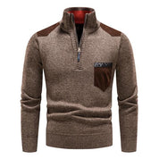 Men's Jumper - High Collar with Quarter-Zip
