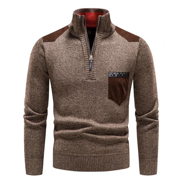 Men's Jumper - High Collar with Quarter-Zip