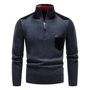 Men's Jumper - High Collar with Quarter-Zip