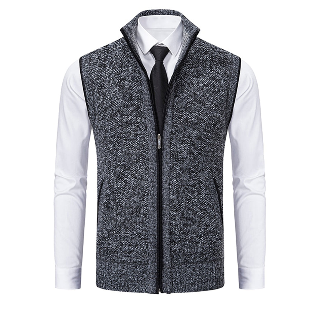 Men's Gilet - Stand Collar with Full Zip Fastening