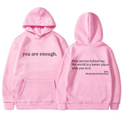 Unisex Hoodie - Slogan Print with Kangaroo Pocket