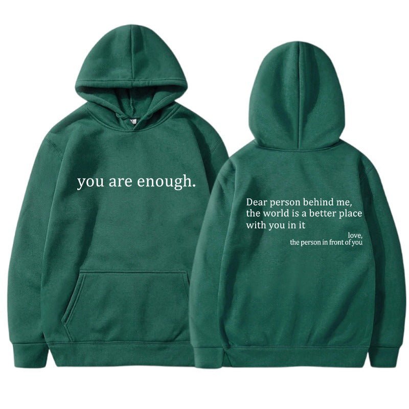 Unisex Hoodie - Slogan Print with Kangaroo Pocket