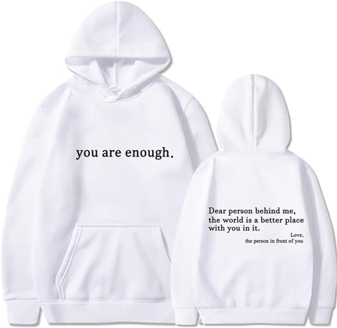 Unisex Hoodie - Slogan Print with Kangaroo Pocket