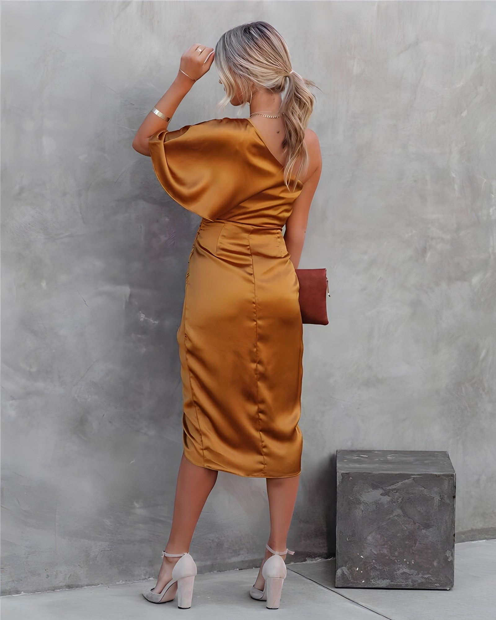 Elegant and Stylish One-Sleeve Dress for Women