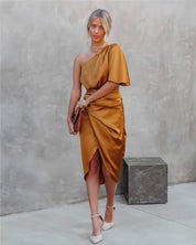Elegant and Stylish One-Sleeve Dress for Women