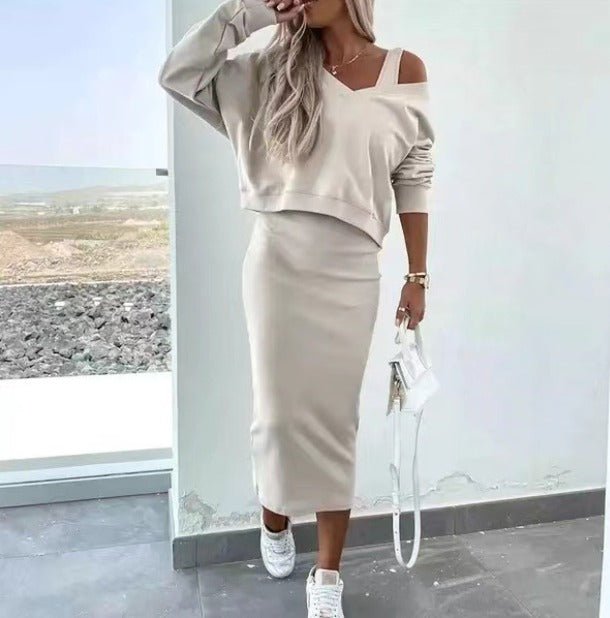 Casual and Stylish Sweatshirt and Dress Set for Women
