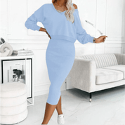 Casual and Stylish Sweatshirt and Dress Set for Women