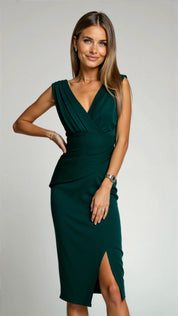 Stylish and Casual V Neck Sleeveless Dress for Women