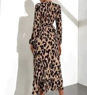 Chic and Stylish Wrap Dress with Leopard Print for Women