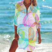 Chic and Modern Printed Shirt Dress for Women
