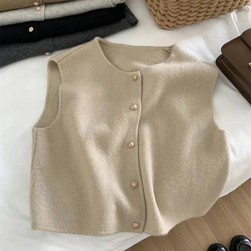 Classic and Casual Sleeveless Vest for Women