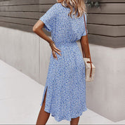 Flowy Floral Midi Dress for Women