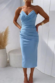 Elegant and Flattering Pleated Dress for Women