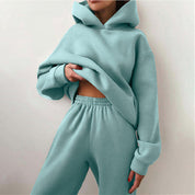 Women's Loungewear Set - Hoodie & Joggers with Kangaroo Pocket