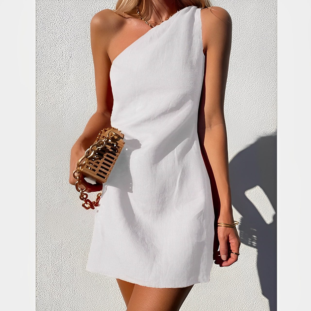 Elegant and Casual One Shoulder Dress for Women