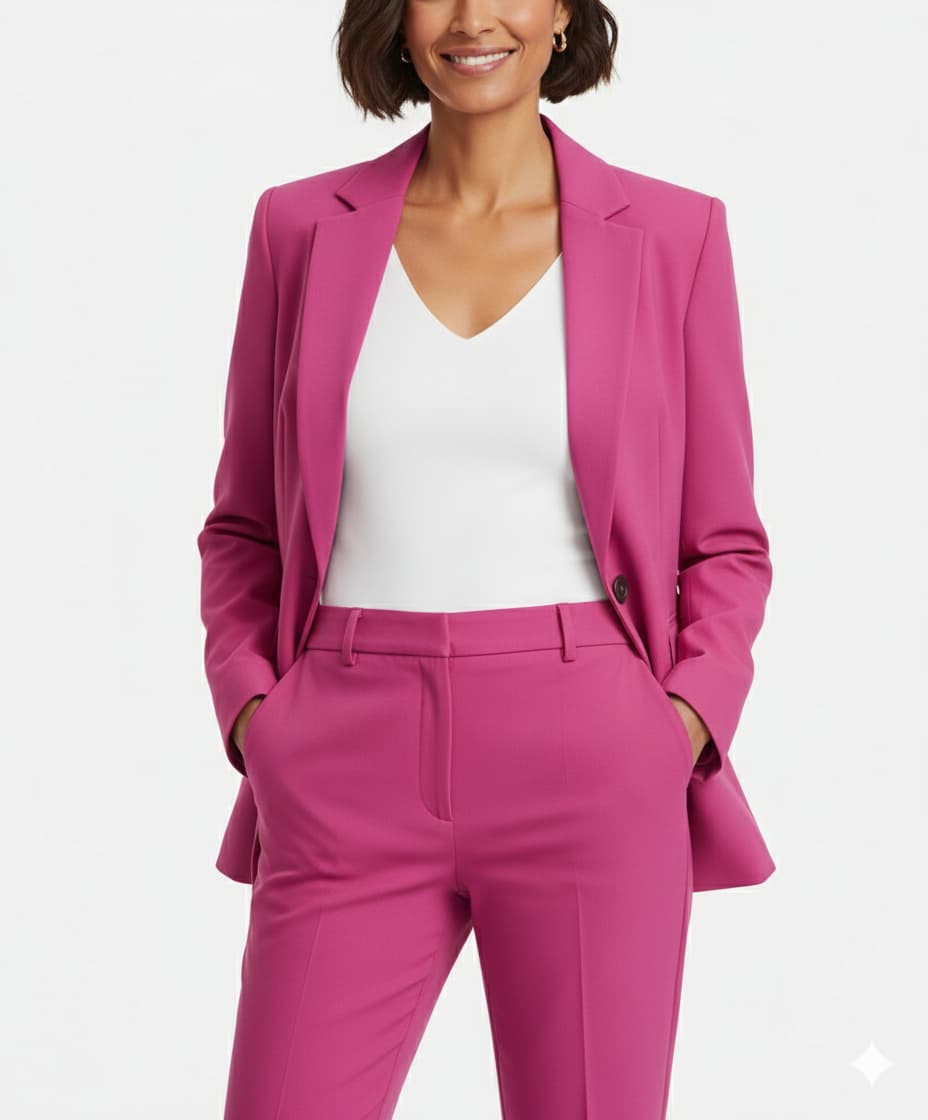 Tailored Blazer and Trouser Suit Set for Women