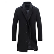 Men’s Coat – Notch Lapel and Single-Breasted Front