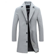 Men’s Coat – Notch Lapel and Single-Breasted Front