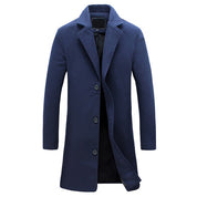 Men’s Coat – Notch Lapel and Single-Breasted Front