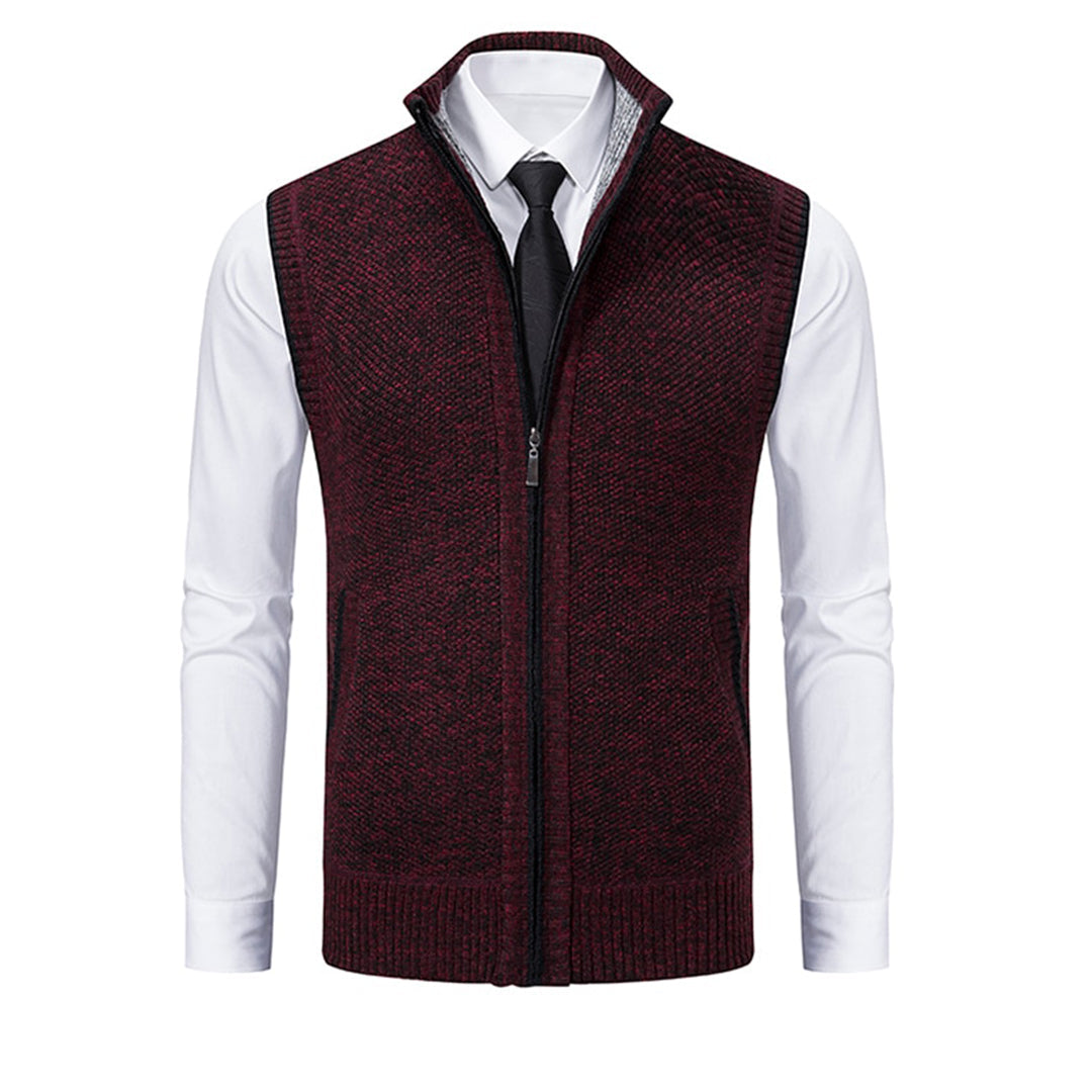 Men's Gilet - Stand Collar with Full Zip Fastening