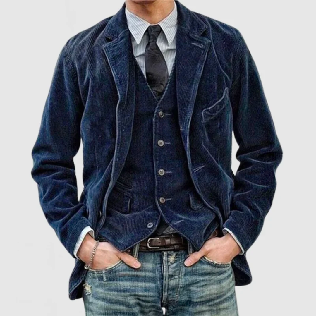 Men’s Jacket – Notch Lapel with Button Front