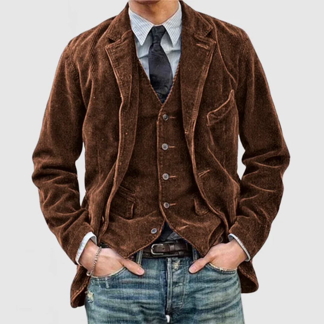 Men’s Jacket – Notch Lapel with Button Front