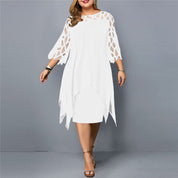 Elegant Plus Size Midi Dress for Women