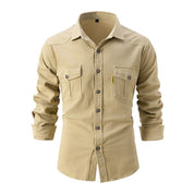 Men's Cargo Shirt - Button-Down with Chest Pockets