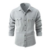 Men's Cargo Shirt - Button-Down with Chest Pockets