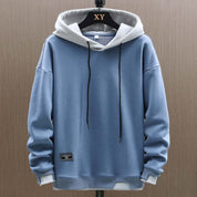 Men's Contrast Hooded Jumper - Long Sleeve and Oversized Fit