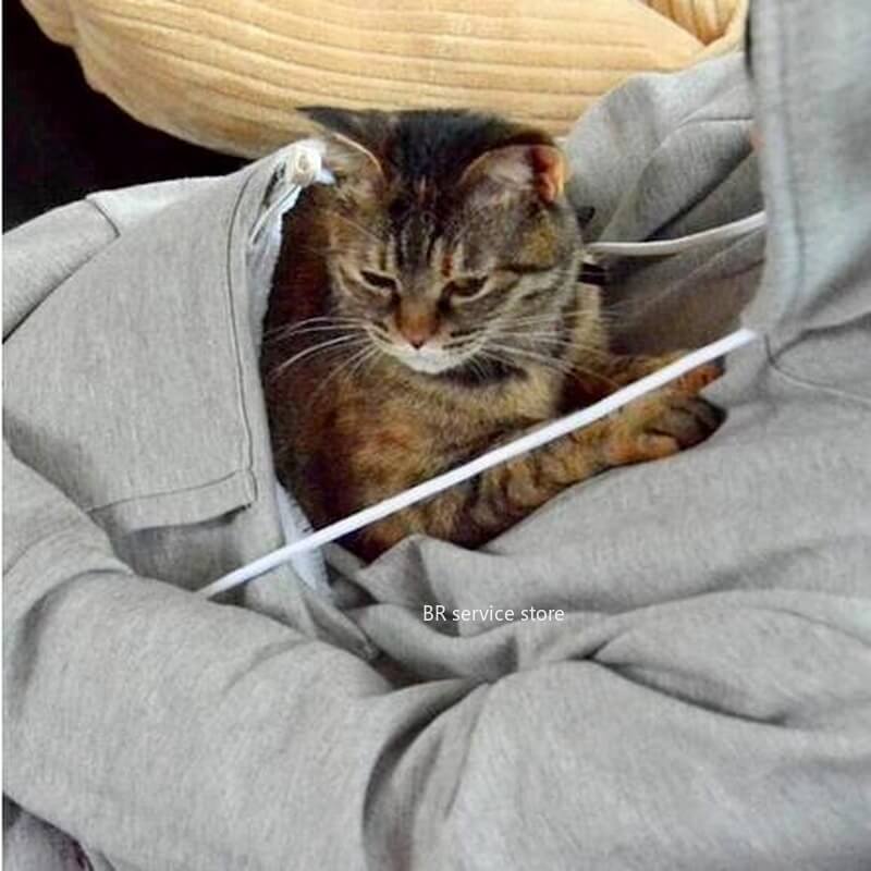 Unisex Hoodie - Pet Carrier Pouch with Drawstring Hood