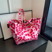 Women's Oversized Tote Bag - Striking Leopard Print Spacious