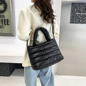 Women's Puffed Tote Bag - Cozy Stylish Lightweight