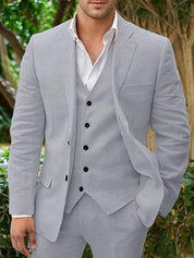 Stylish Three-Piece Wedding Suit for Men