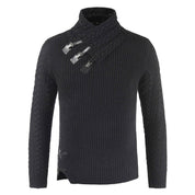 Men's Jumper - Funnel Collar with Toggle Details