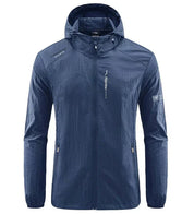 Men's Windbreaker Jacket - Full-Zip and Hooded