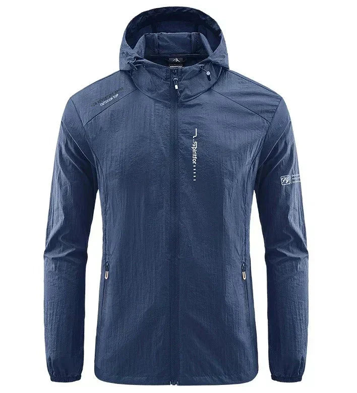 Men's Windbreaker Jacket - Full-Zip and Hooded