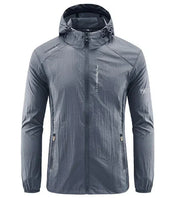 Men's Windbreaker Jacket - Full-Zip and Hooded