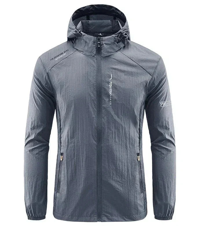 Men's Windbreaker Jacket - Full-Zip and Hooded