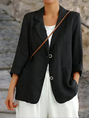 Lightweight Linen Casual Blazer for Women