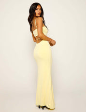 Elegant Backless Maxi Dress with Spaghetti Straps for Women