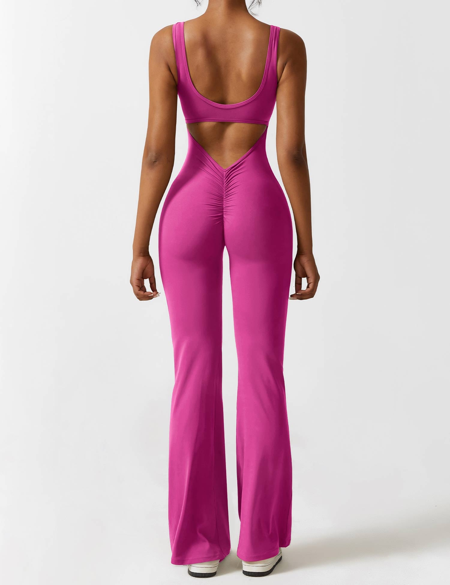 Flattering V Back Flared Jumpsuit for Women | Livia